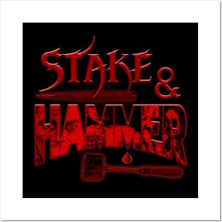 Stake & Hammer (Dracula Hammer Film Tribute) Posters and Art